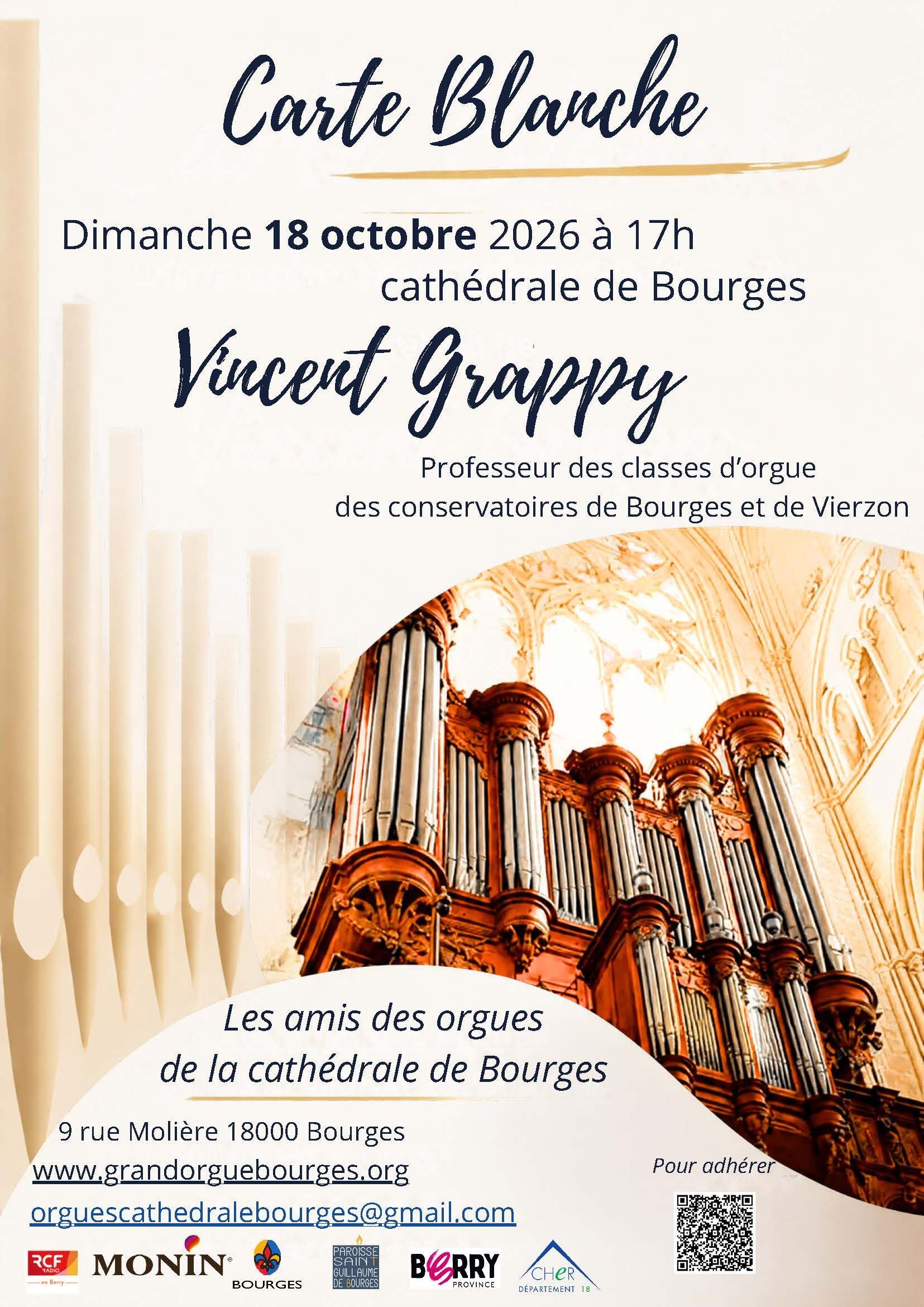 Concert - Cathédrale de Bourges - 18.10.2026